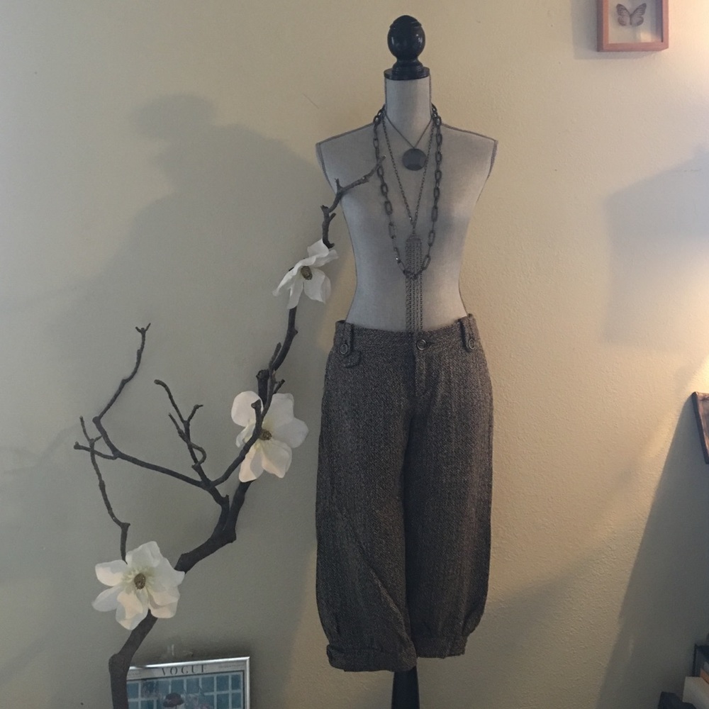 ZARA tweed paperboy style pants.